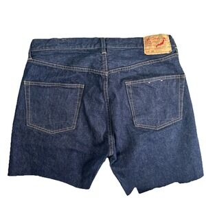 orSlow Jeans Men's Bottoms Denim Shorts Dark Wash Blue Japanese Denim SZ 34 Jort
